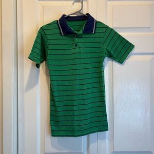 Vintage Homemade Green Striped Polo - Size Little Boy 8-9